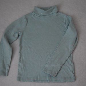 Gymboree Girls Size 8, Dusty Light Blue Cotton Turtleneck